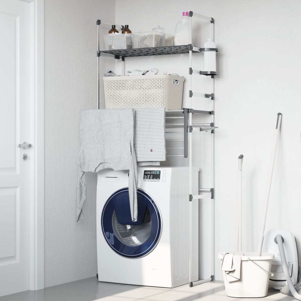 Washing Machine Shelf 77x52x192 cm Aluminium - Decor Base