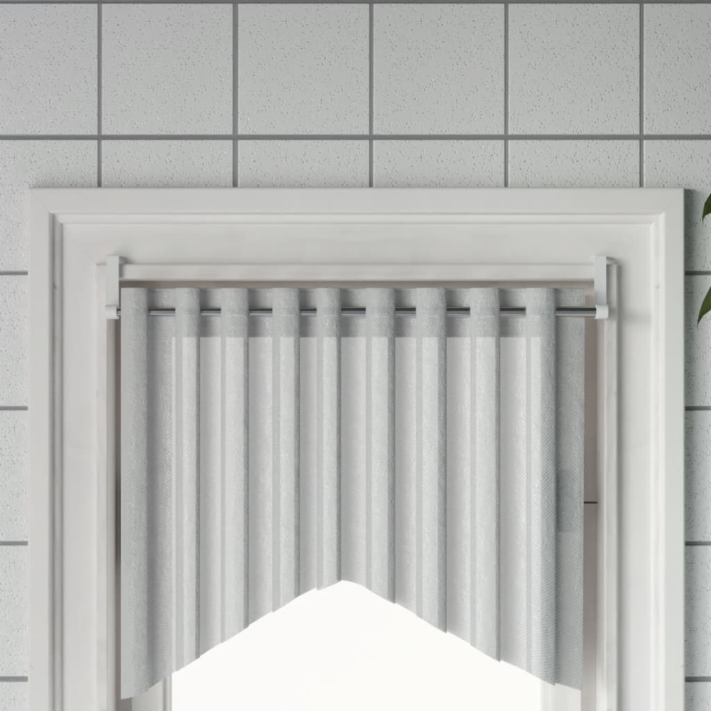 Curtain Rails 2 Pcs White and Silver 60-105cm Aluminium - Unbeatable Bargains