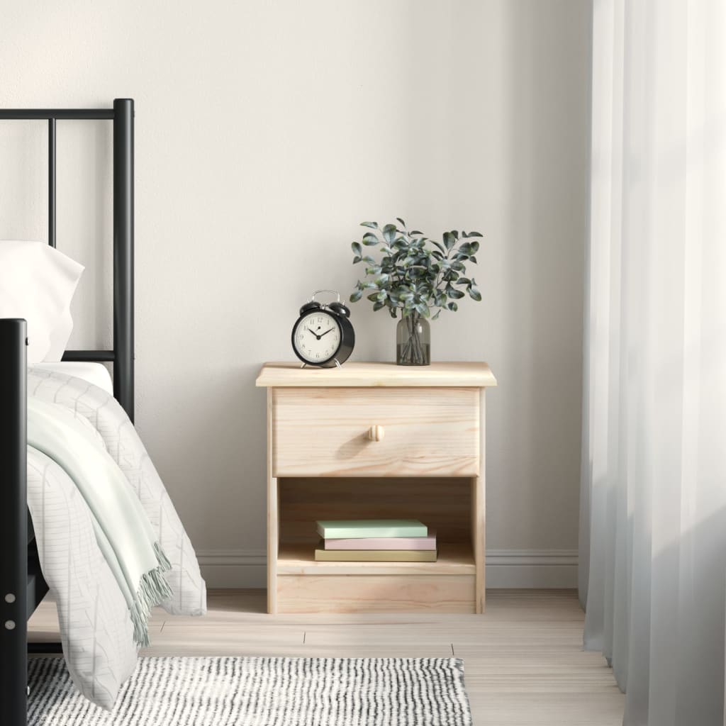 Bedside Table - HOMER Nightstand Natural 43cm - Sid & Sam