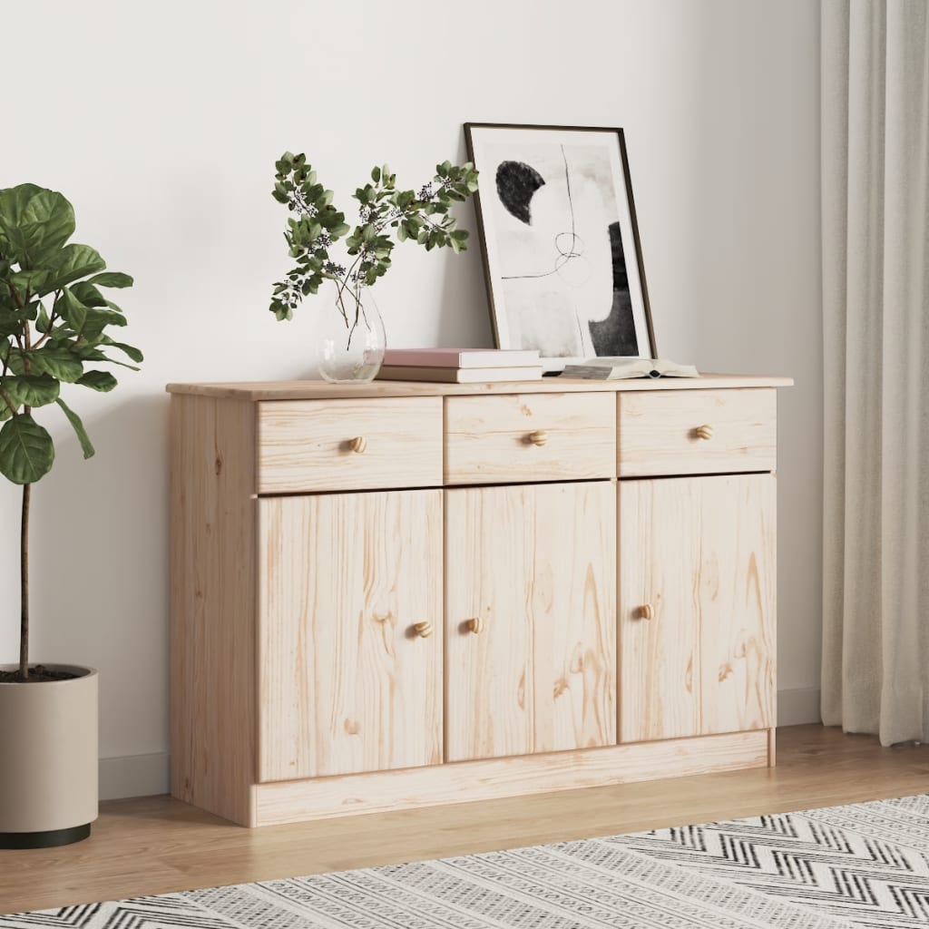 Sideboard ALTA 112x35x73 cm Solid Wood Pine - All Things Good