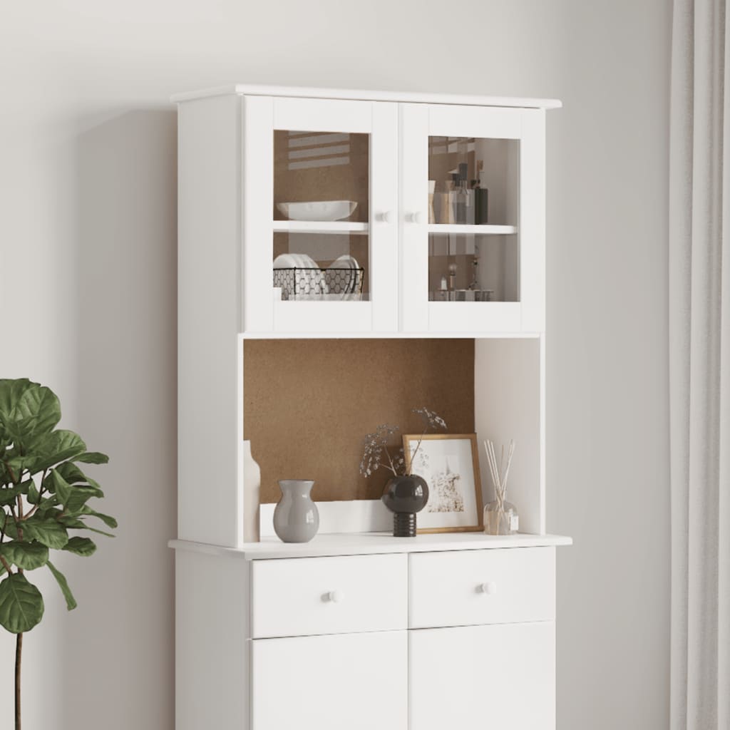 Dresser Top ALTA White 77x30x92 cm Solid Wood Pine - Decor Base