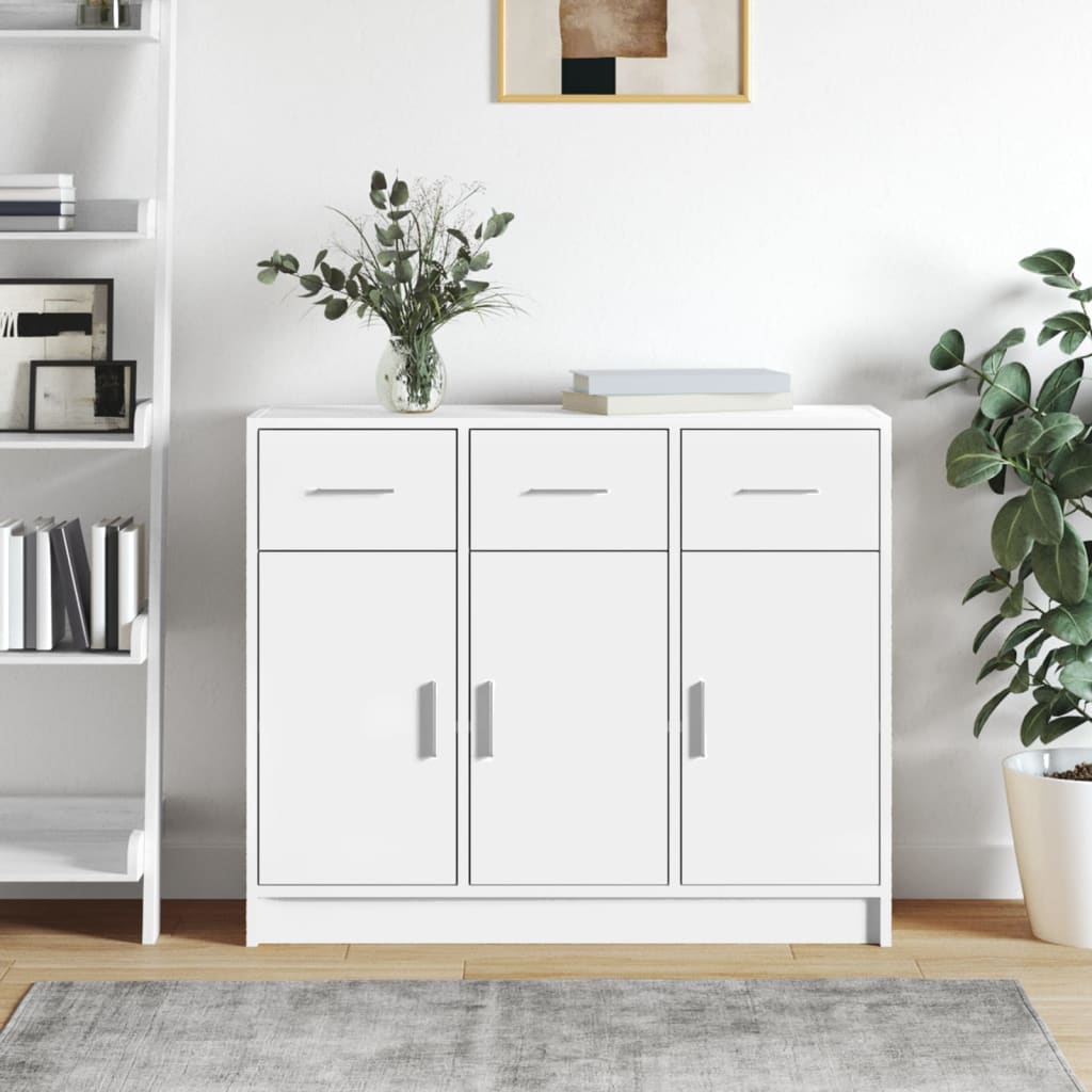 Sideboard White 91x28x75 cm Engineered Wood - Style and Chic