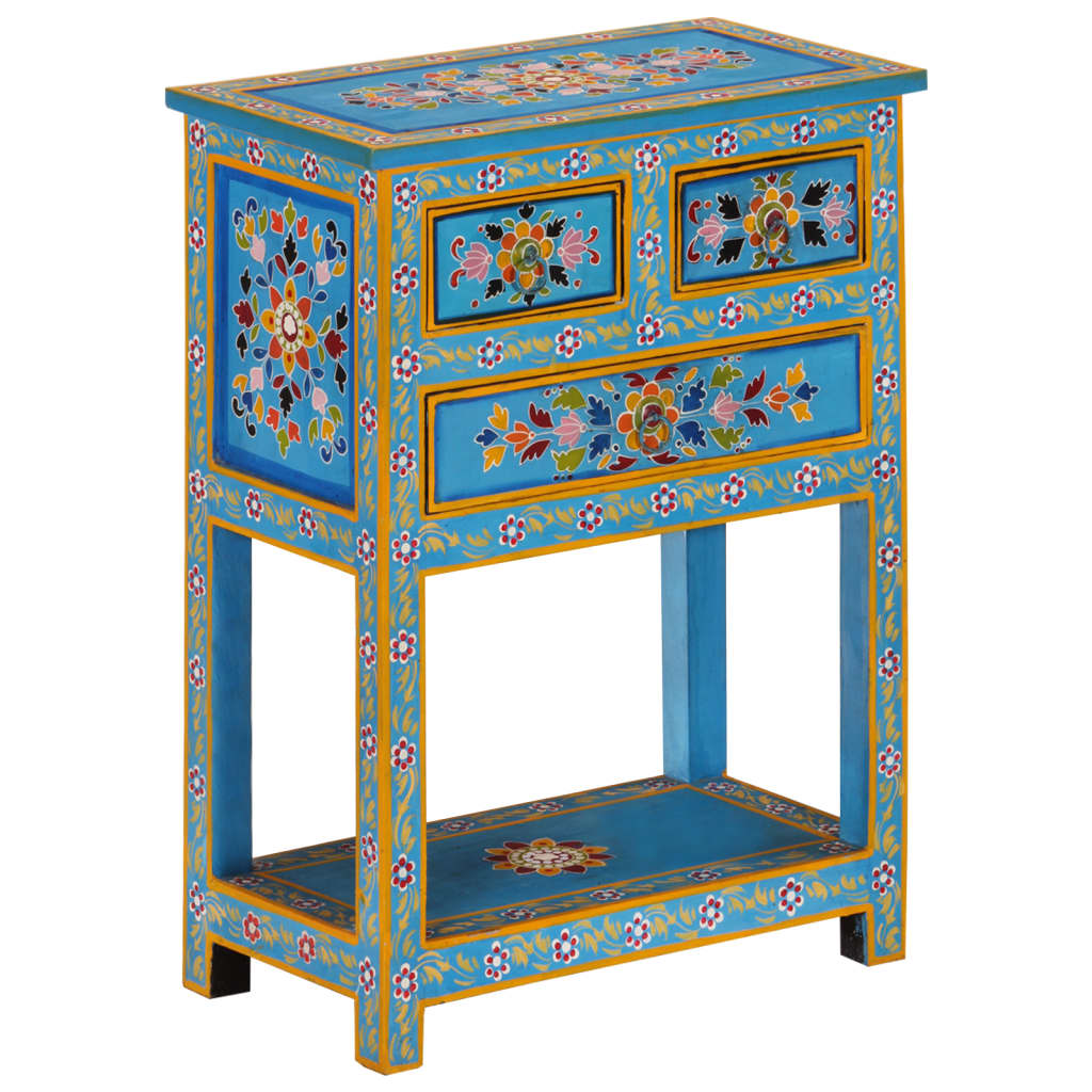 Sideboard Turquoise 55x30x76 cm Solid Wood Mango - All Things Good