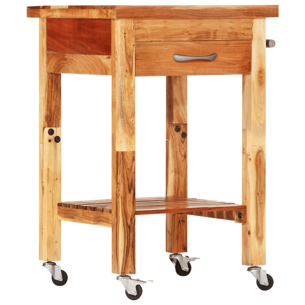 Kitchen Trolley 55x55x89 cm Solid Wood Acacia - R and M Furniture