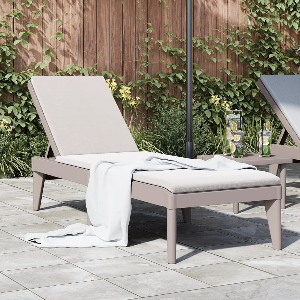 Sun Lounger Cappuccino 186x60x29 cm PP - Direct Imports