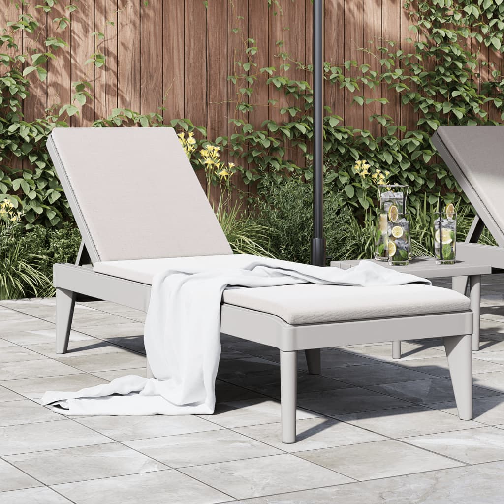 Sun Lounger Grey 186x60x29 cm PP - Merlin Deals