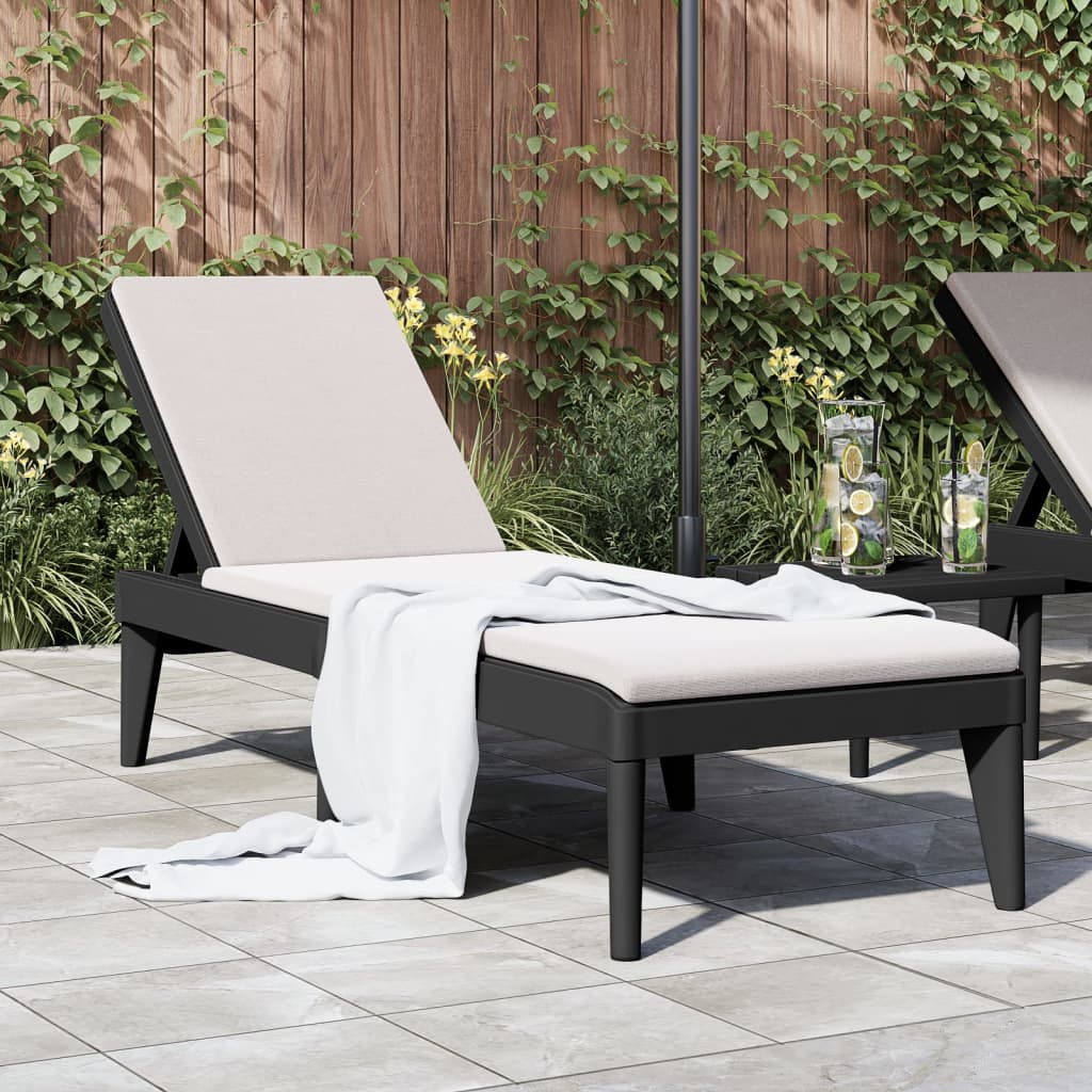 Sun Lounger Anthracite 186x60x29 cm PP - Brittle & Co