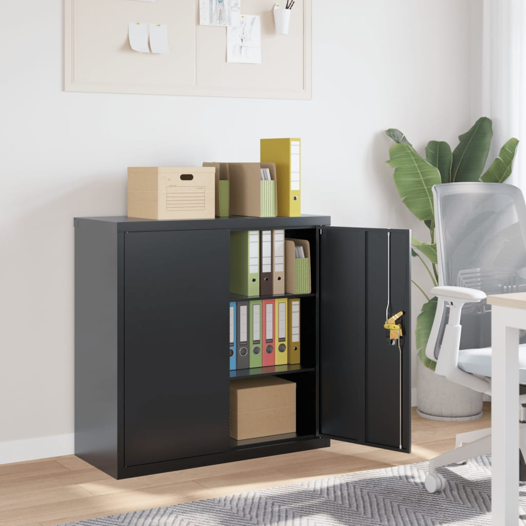 File Cabinet Anthracite 90x40x90 cm Steel - Merlin Deals