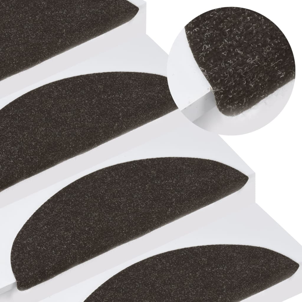 Stair Mats Self-adhesive 10 Pcs Black 65x22.5x3.5cm - Merlin Deals