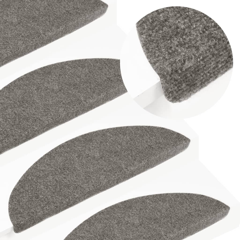 Stair Mats Self-adhesive 10 Pcs Grey 56x17x3cm - Decor Base