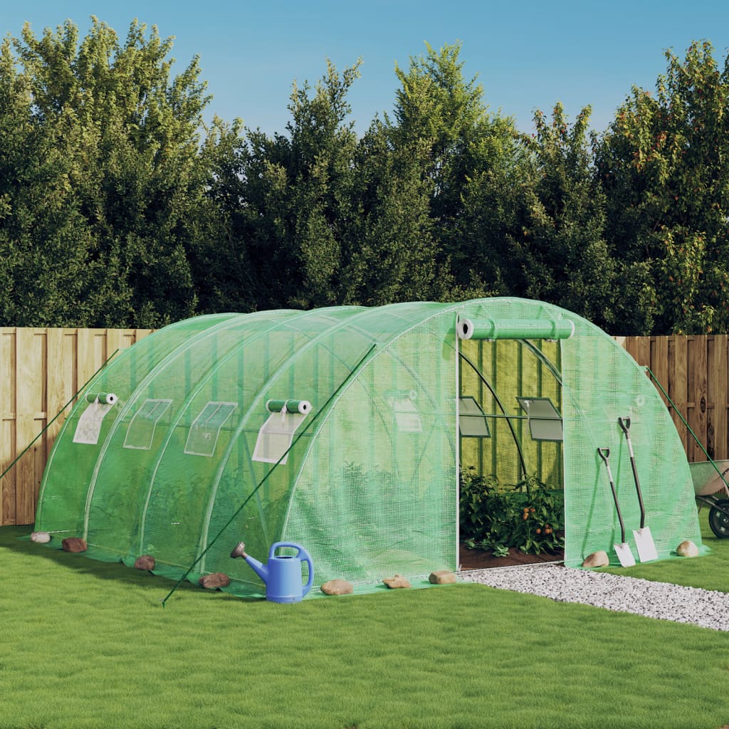Greenhouse with Steel Frame Green 16 m² 4x4x2 m - Sid & Sam