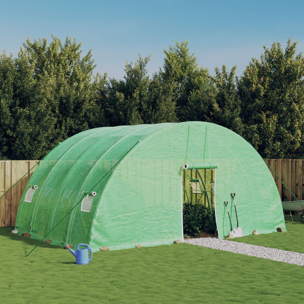 Greenhouse with Steel Frame Green 24 m² 6x4x2.85 m - Style and Chic