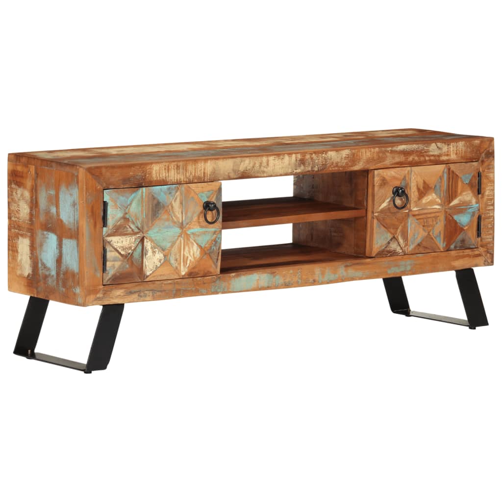 TV Cabinet 112x30x45 cm Solid Wood Reclaimed - Merkel Designers
