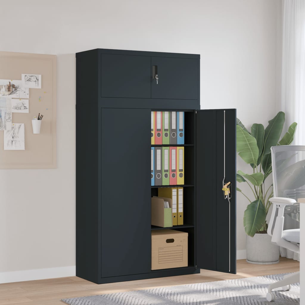 File Cabinet Anthracite 90x40x180 cm Steel - Sid & Sam