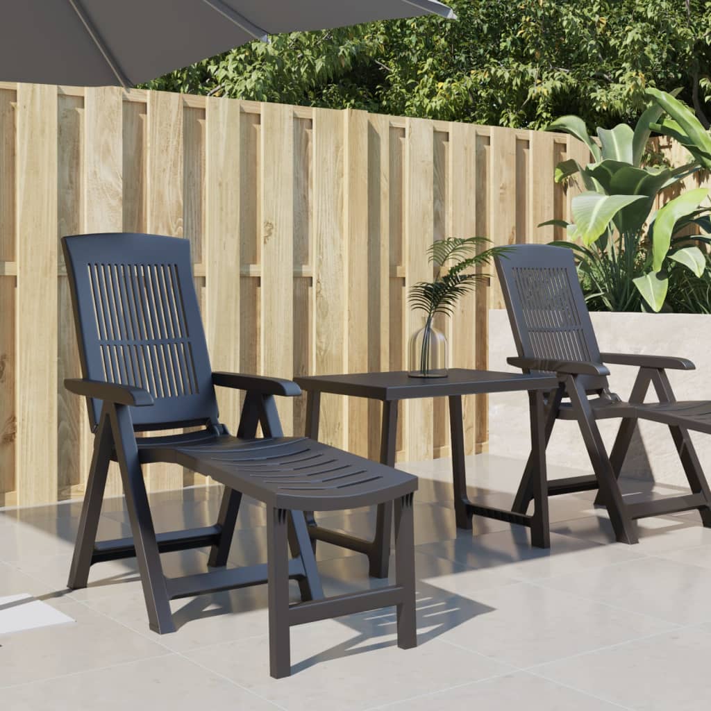 Sun Lounger Anthracite Plastic - All Things Good