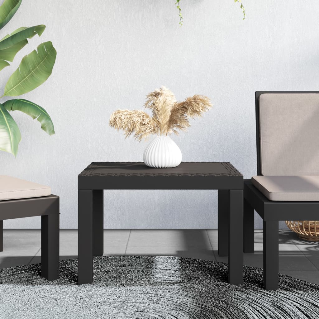 Garden Table Anthracite 59x47x40 cm PP - Sid & Sam