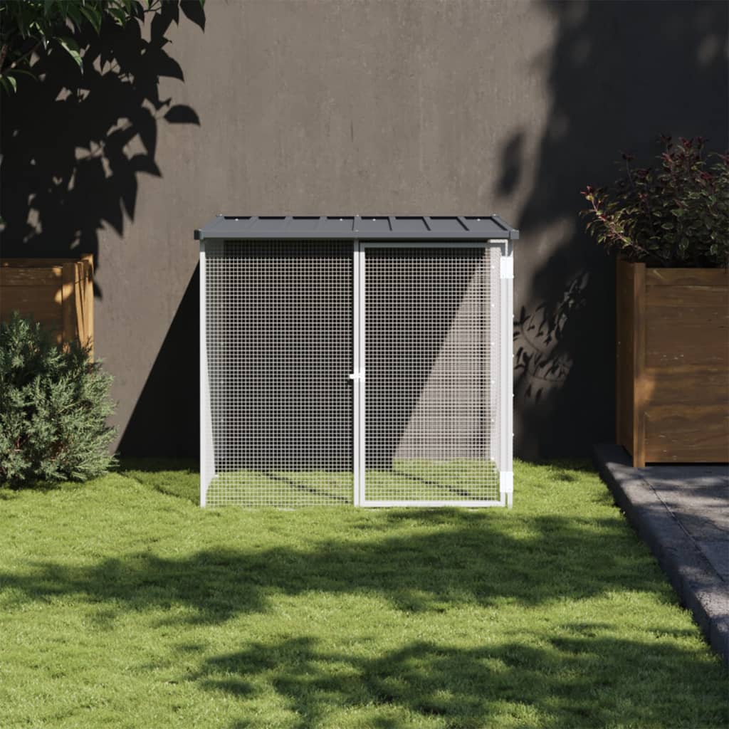 Chicken Cage with Roof Anthracite 103x98x90 cm Galvanised Steel - Unbeatable Bargains
