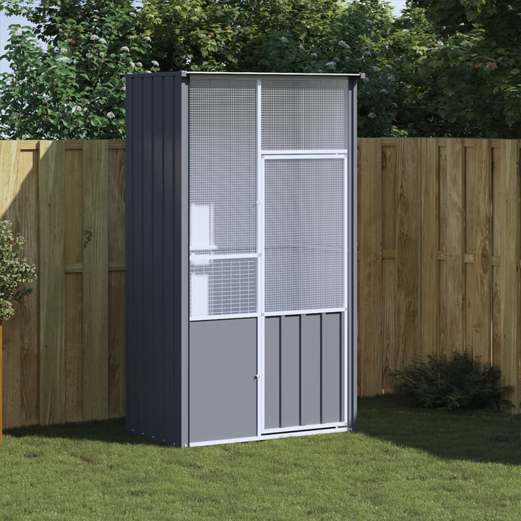 Bird Cage Anthracite 115x78x200 cm Galvanised Steel - R and M Furniture