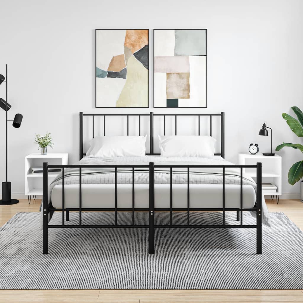 Bedside Table - ADRIAN Aven 2 Piece Nightstand White 40cm - Tyrell & Tyrell