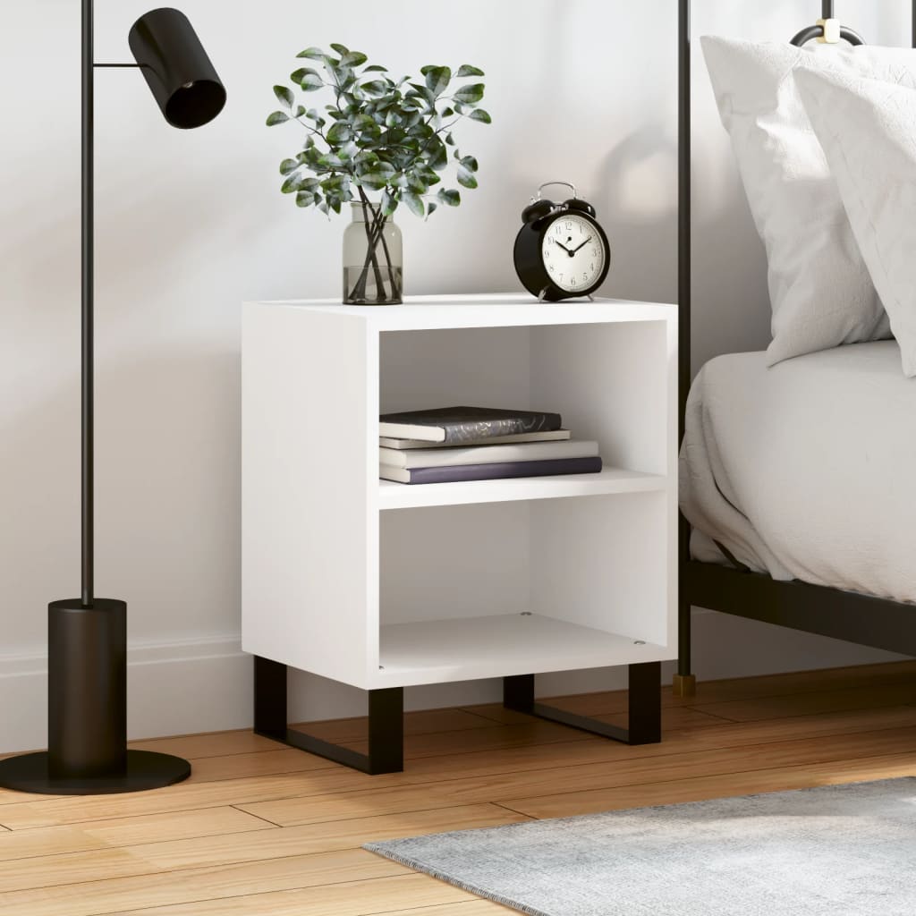 Bedside Table - ADRIAN Max Nightstand White 40cm - Sid & Sam