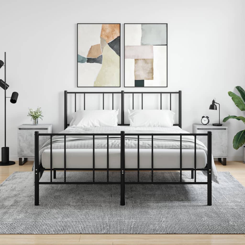 Bedside Table - ADRIAN Ray 2 Piece Nightstand Concrete Grey 40cm - Tyrell & Tyrell