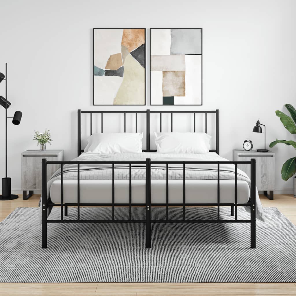 Bedside Table - ADRIAN Aven 2 Piece Nightstand Grey Sonoma 40cm - R and M Furniture