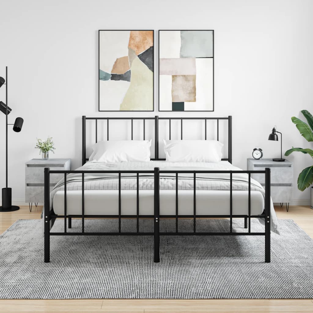 Bedside Cabinets 2 pcs Concrete Grey 40x35x50 cm Engineered Wood - Tyrell & Tyrell