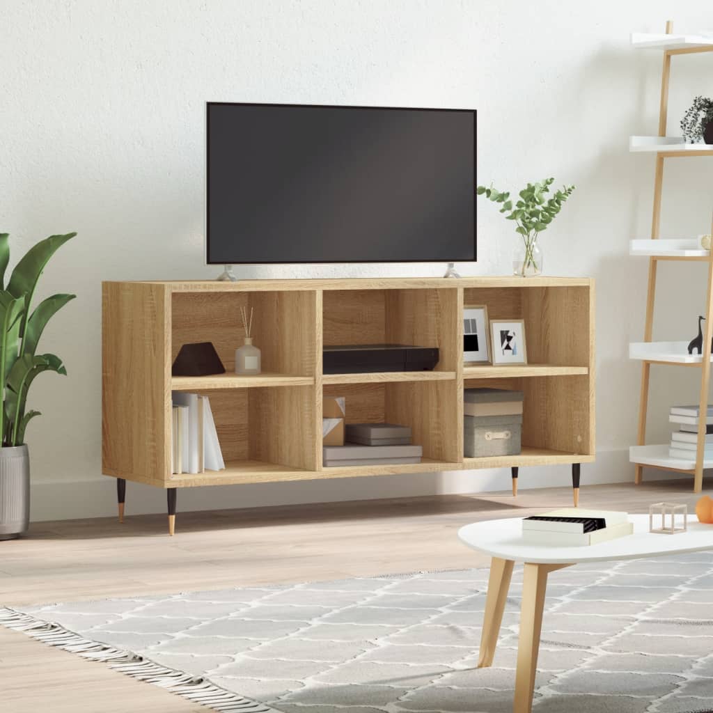 TV Cabinet Sonoma Oak 103.5x30x50 cm Engineered Wood - Tyrell & Tyrell