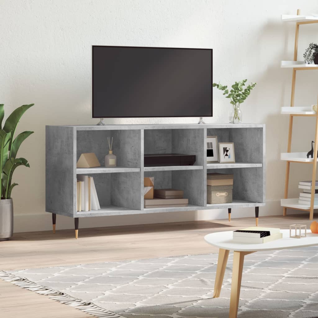 TV Cabinet Concrete Grey 103.5x30x50 cm Engineered Wood - Millennium Furniture