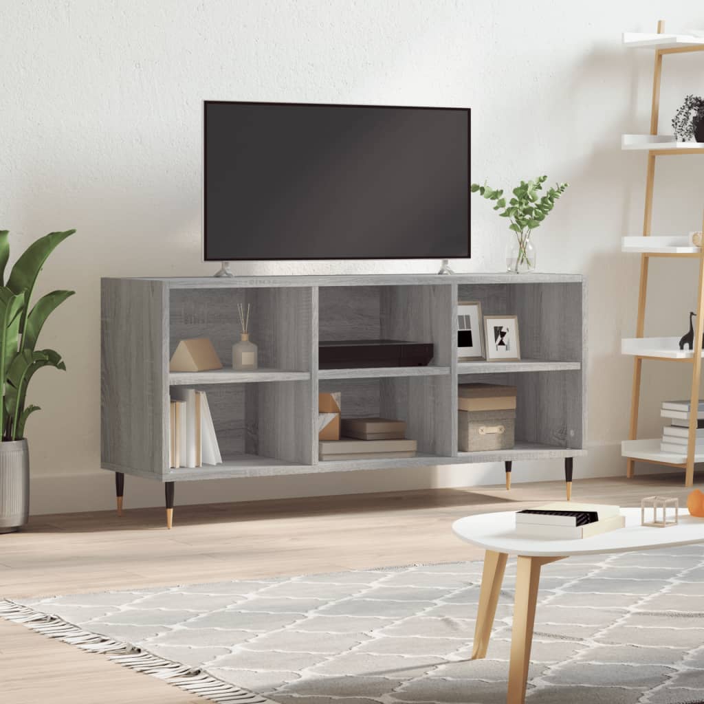 TV Cabinet Grey Sonoma 103.5x30x50 cm Engineered Wood - Tyrell & Tyrell