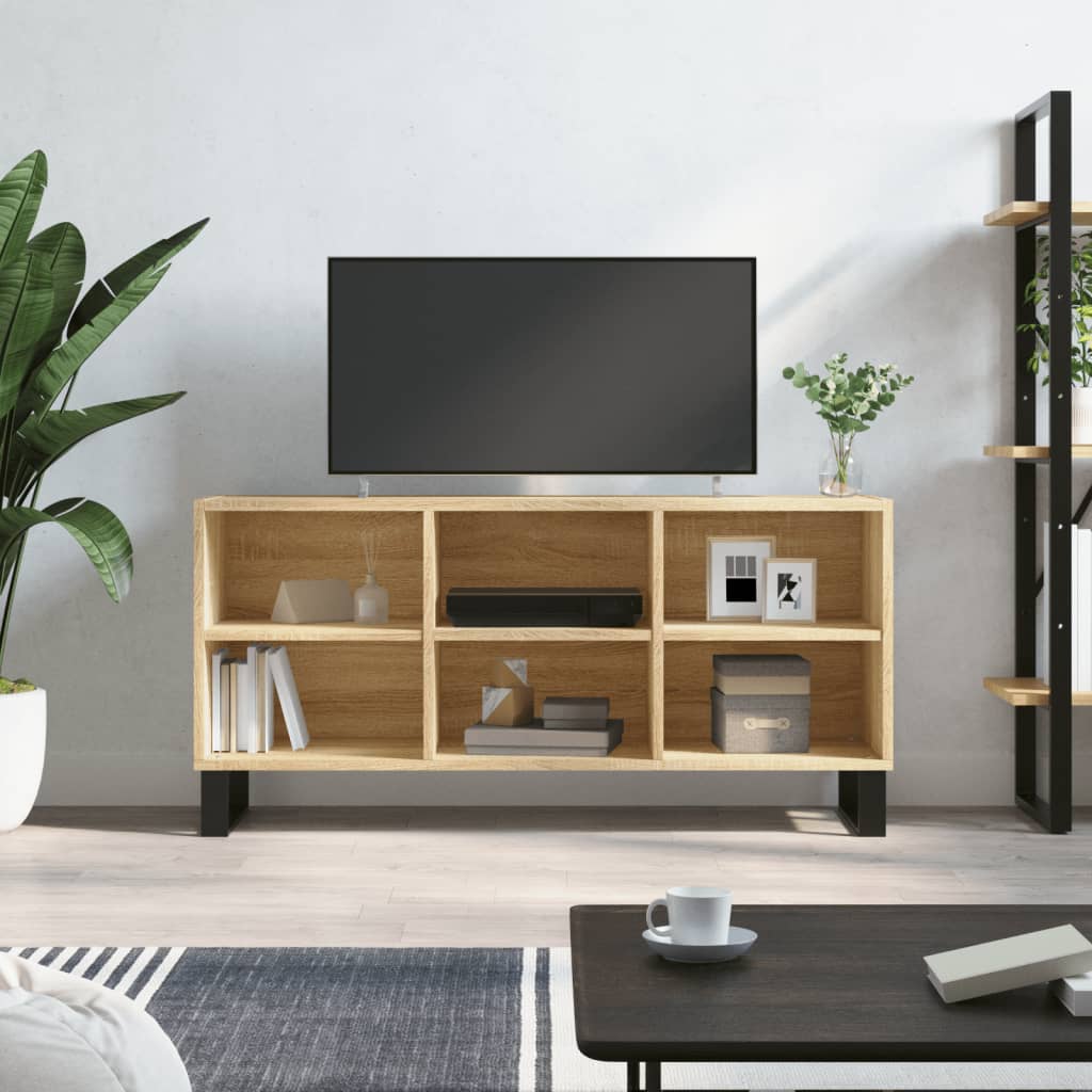 TV Cabinet Sonoma Oak 103.5x30x50 cm Engineered Wood - Unbeatable Bargains