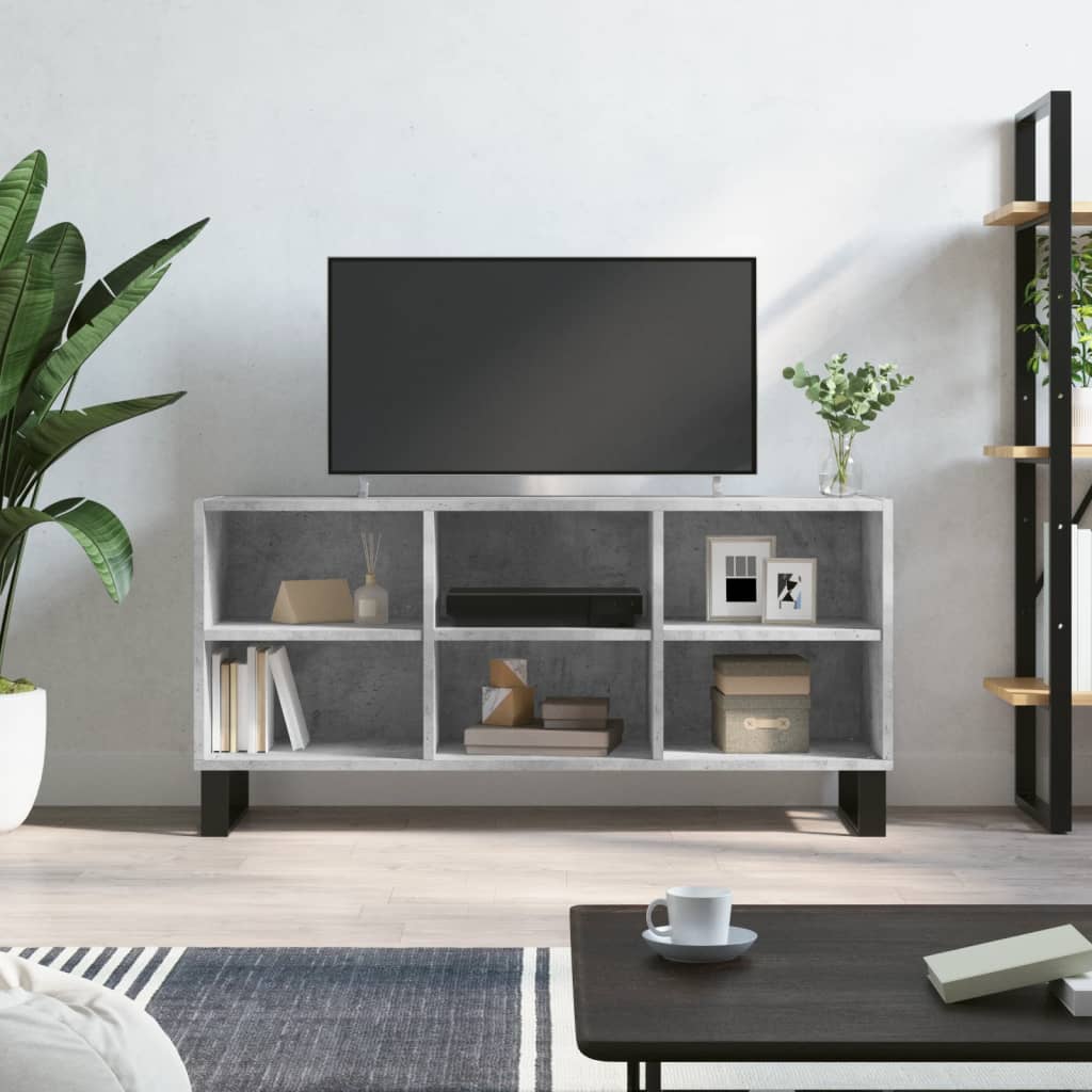 TV Cabinet Concrete Grey 103.5x30x50 cm Engineered Wood - Unbeatable Bargains