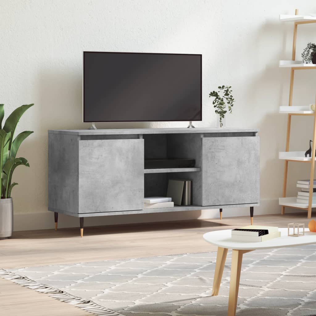 TV Cabinet Concrete Grey 104x35x50 cm Engineered Wood - Tyrell & Tyrell