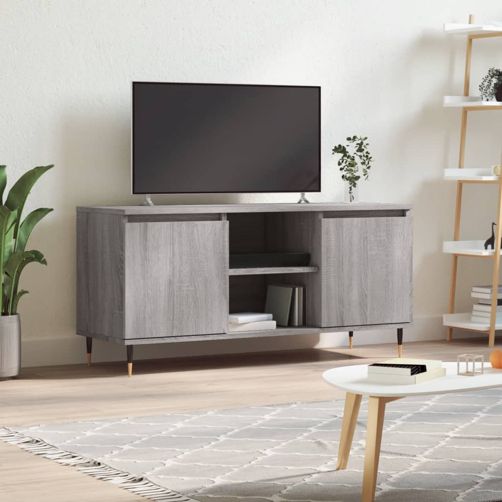 TV Cabinet Grey Sonoma 104x35x50 cm Engineered Wood - Casper Homes
