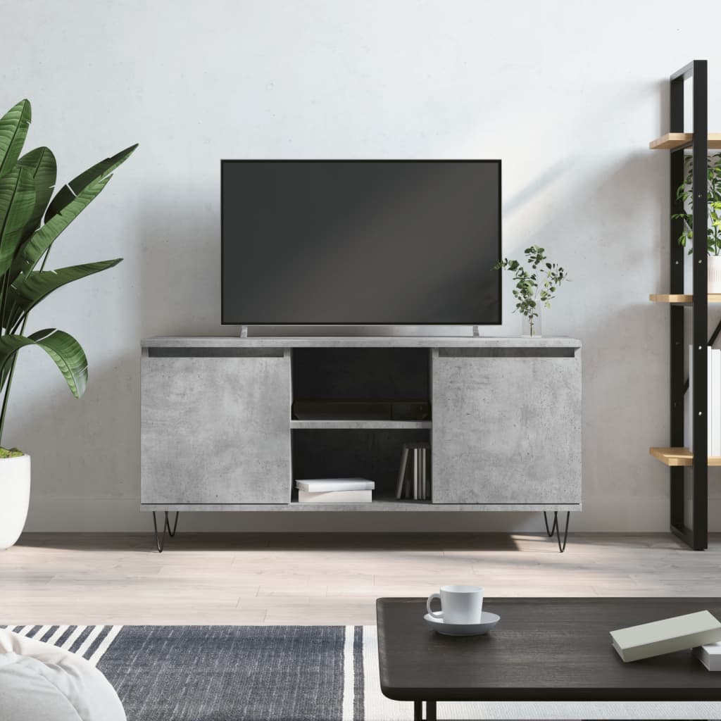 TV Cabinet Concrete Grey 104x35x50 cm Engineered Wood - Unbeatable Bargains