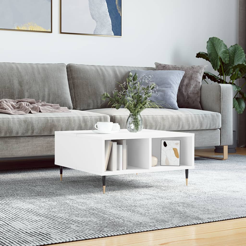 Coffee Table White 60x60x30 cm Engineered Wood - Unbeatable Bargains