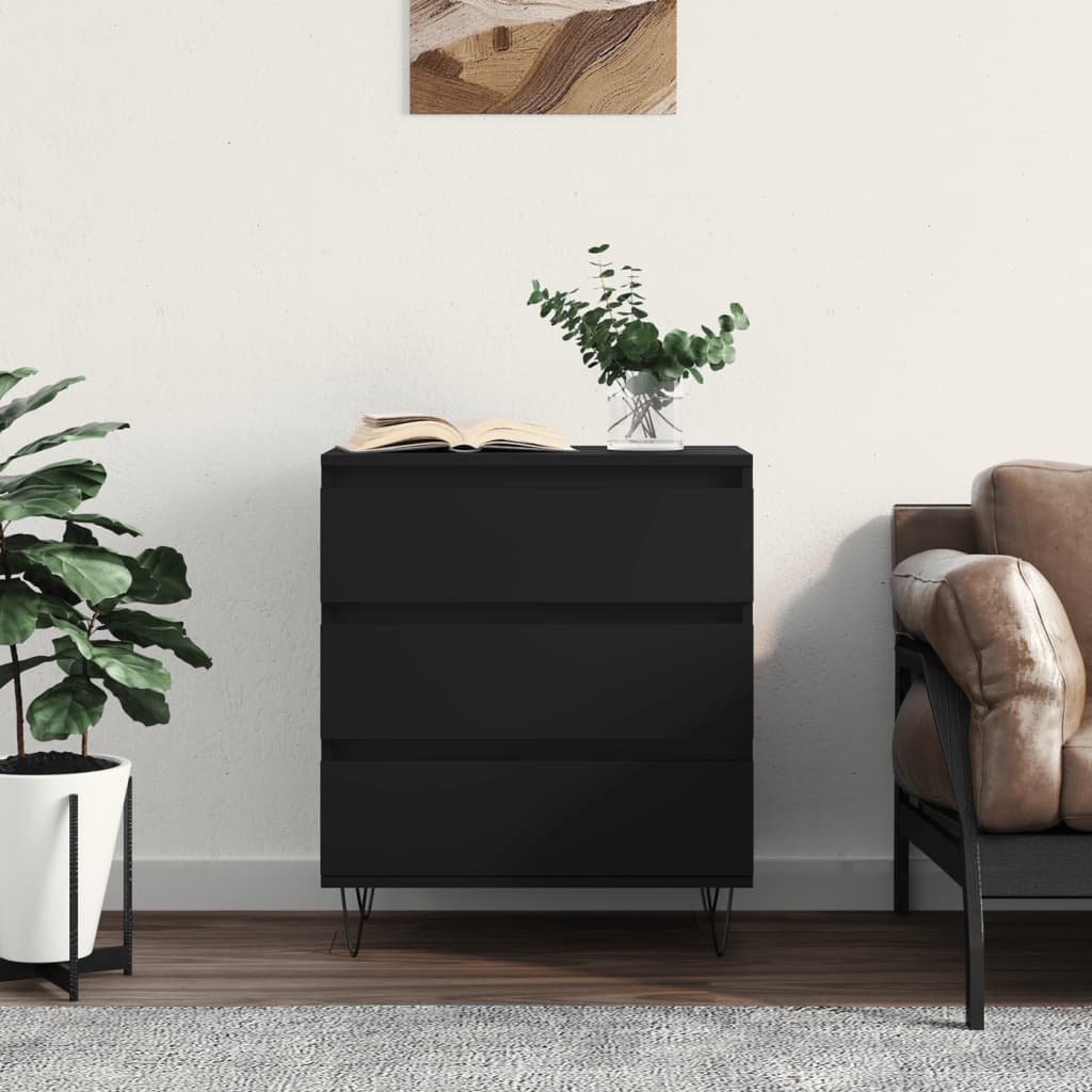 Sideboard Black 60x35x70 cm Engineered Wood - Casper Homes
