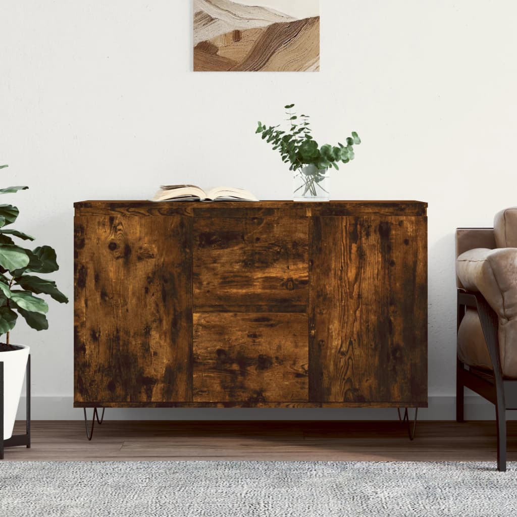 Sideboard Smoked Oak 104x35x70 cm Engineered Wood - The Home Maker