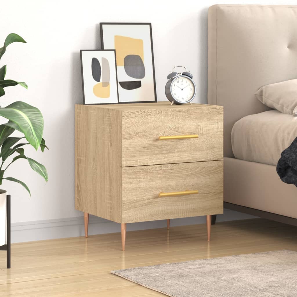 Bedside Cabinet Sonoma Oak 40x35x47.5 cm Engineered Wood - Tyrell & Tyrell