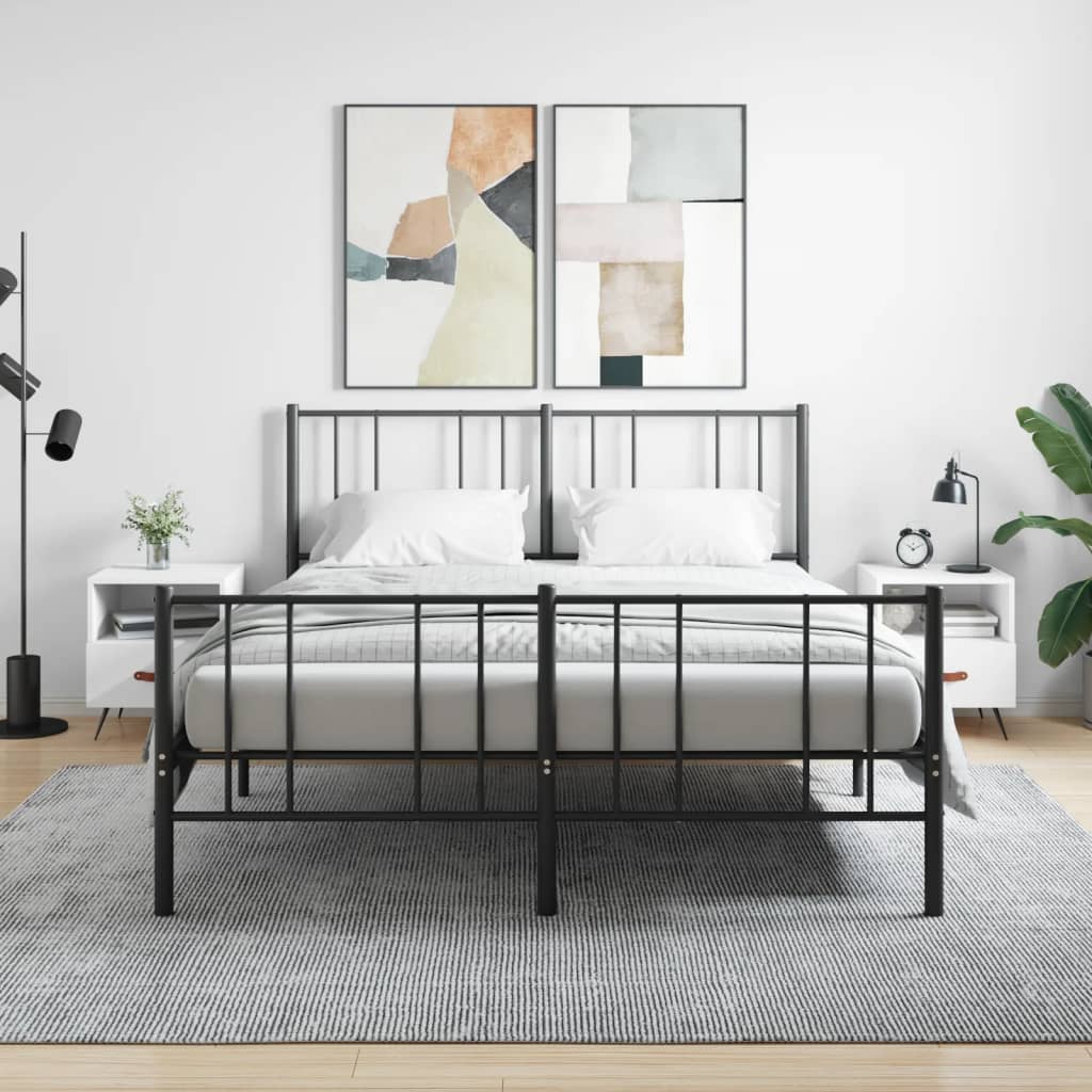 Bedside Table - ROGERS Sol 2 Piece Nightstand White 40cm - Sid & Sam