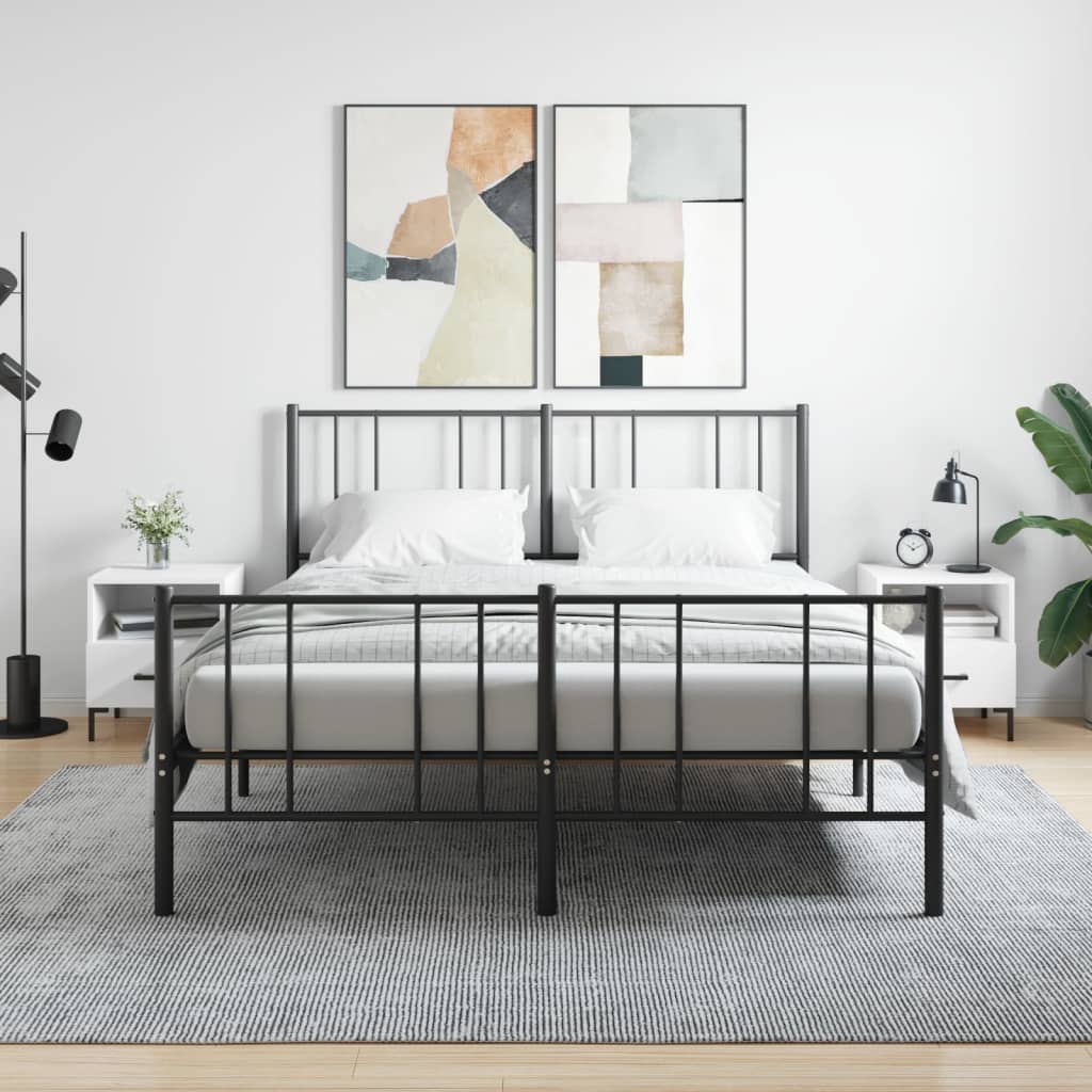 Bedside Table - ROGERS Jace 2 Piece Nightstand White 40cm - Merlin Deals