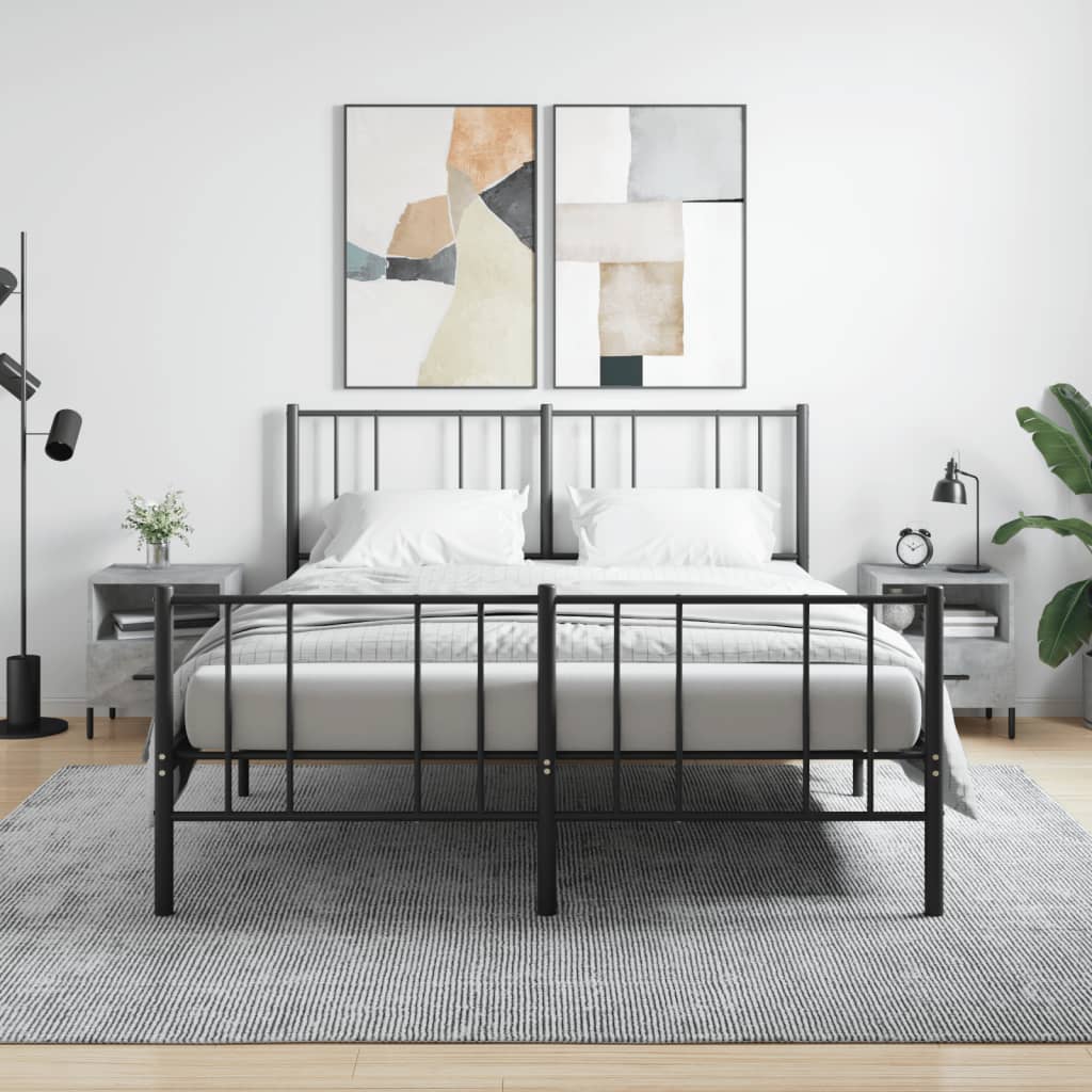 Bedside Table - ROGERS Dex 2 Piece Nightstand Concrete Grey 40cm - Merkel Designers