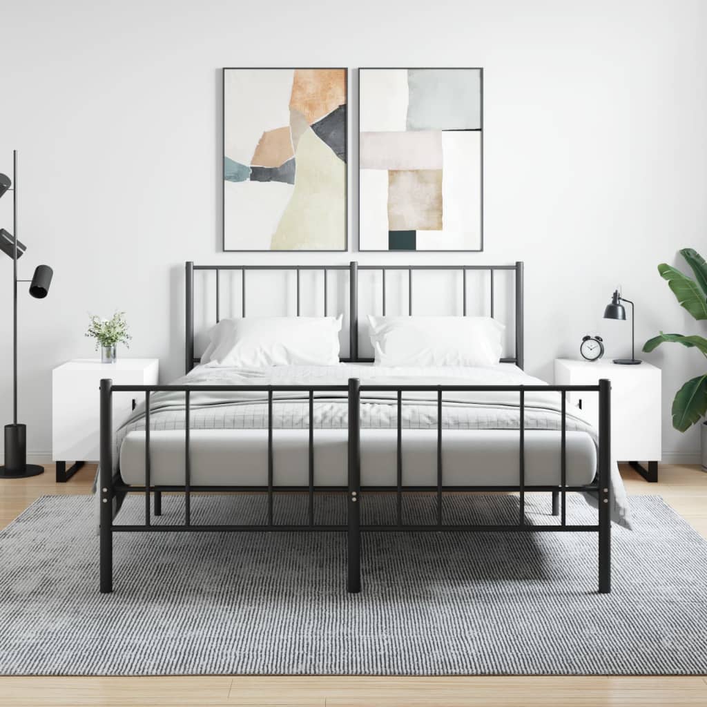 Bedside Table - MANNING Lou 2 Piece Nightstand High Gloss White 40cm - Sid & Sam