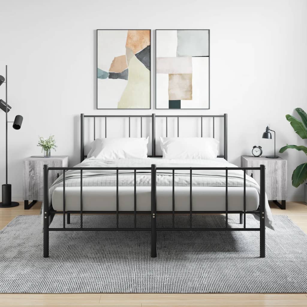 Bedside Table - MANNING Aven 2 Piece Nightstand Grey Sonoma 40cm - R and M Furniture
