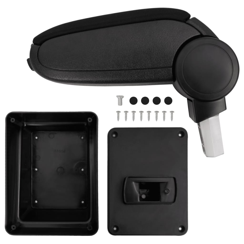 Car Armrest Black 17x40x(31-49) cm ABS - Brittle & Co