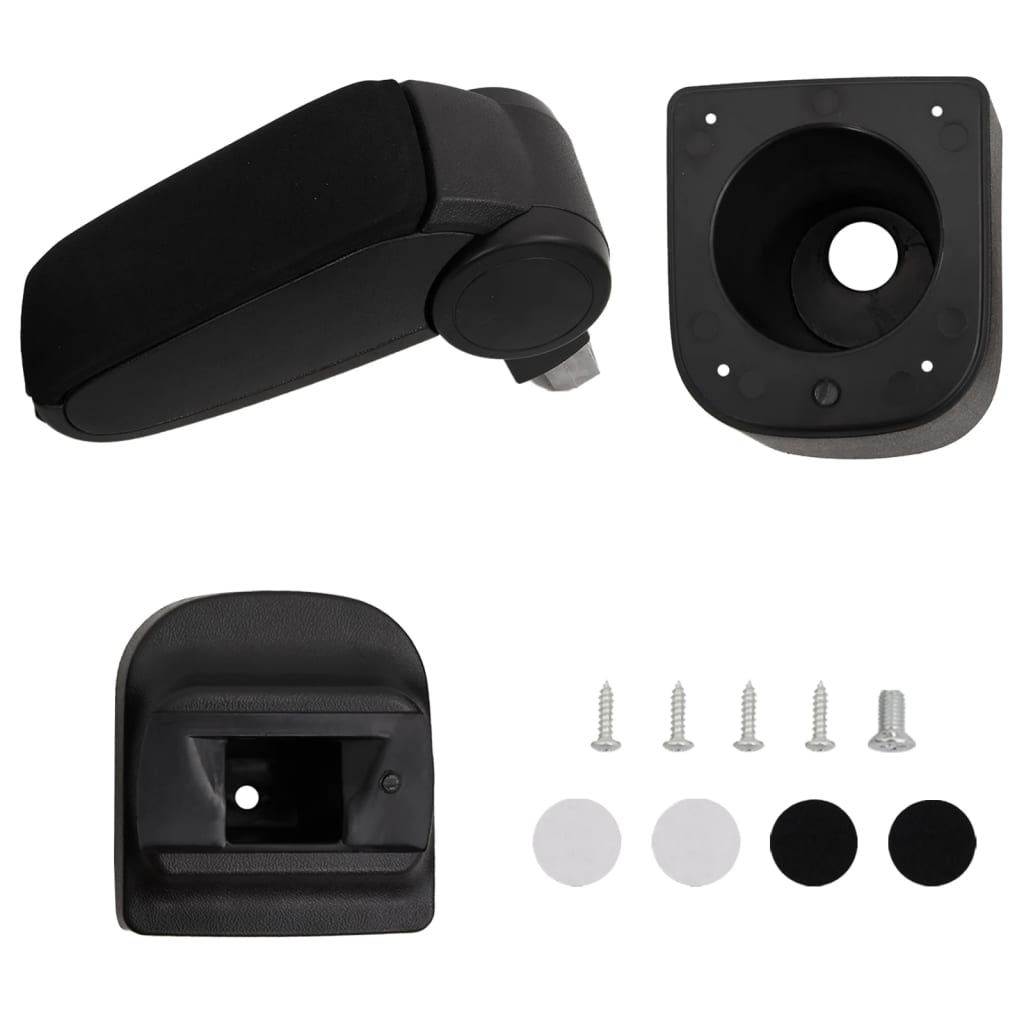 Car Armrest Black 12x34x(35-47) cm ABS - Sid & Sam
