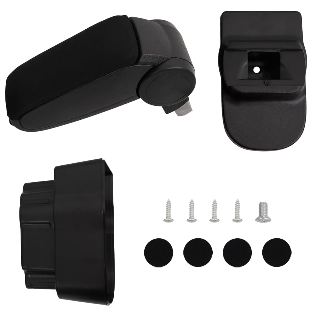 Car Armrest Black 12x37x(31-48) cm ABS - Style and Chic