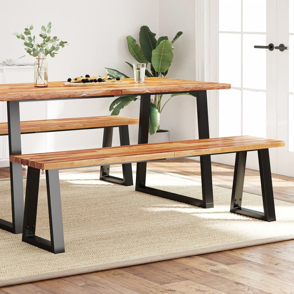 Bench with Live Edge 160 cm Solid Wood Acacia - Sid & Sam