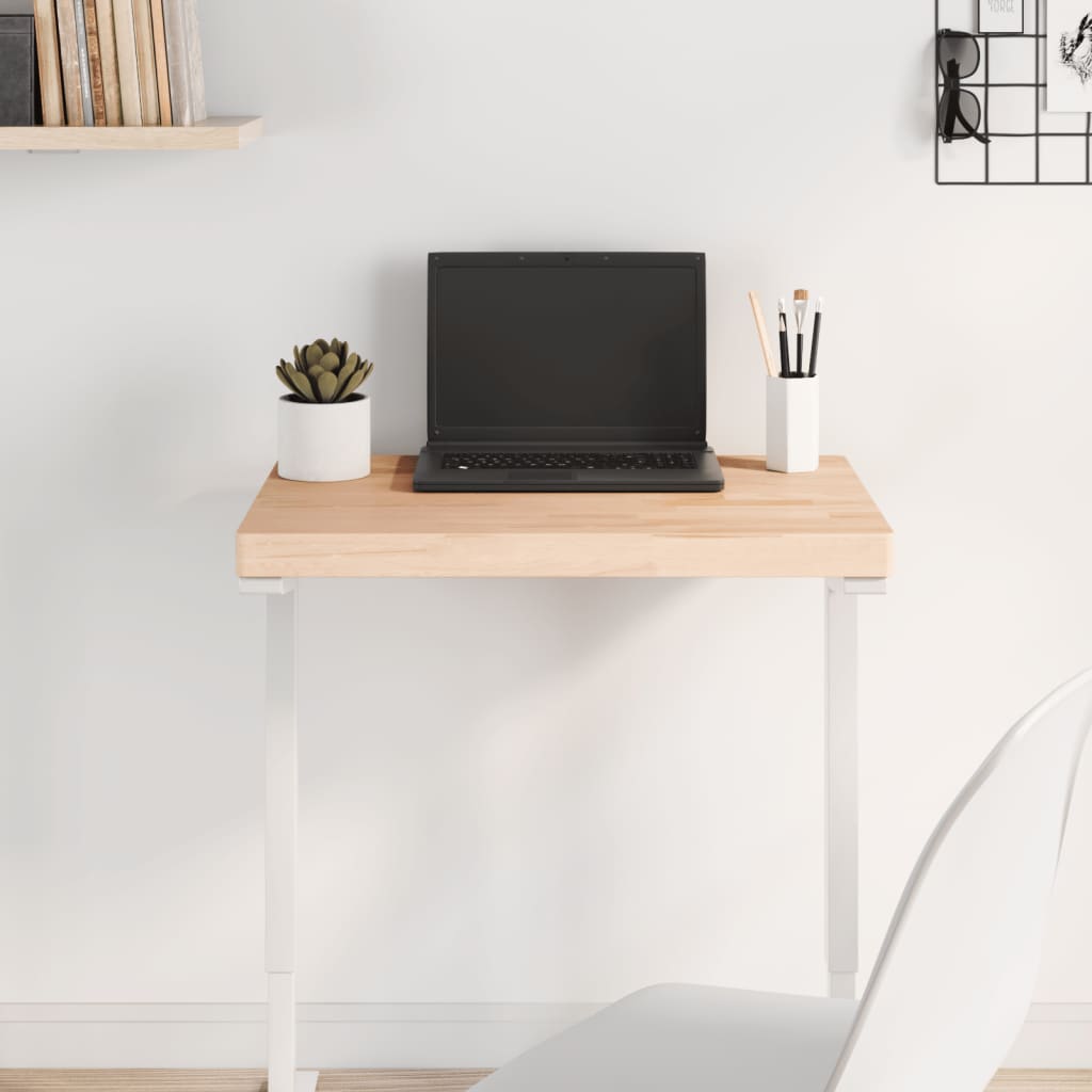 Table Top 60x40x4 cm Rectangular Solid Wood Beech - Charlotte Dunes