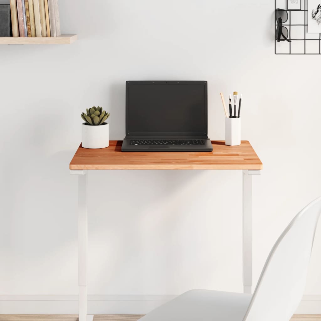 Table Top 60x40x1.5 cm Rectangular Solid Wood Beech - All Things Good